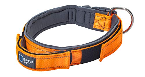 Dog Control Halsband mit integrierter Kurzleine (L - Halsumfang 45-53 cm, orange)