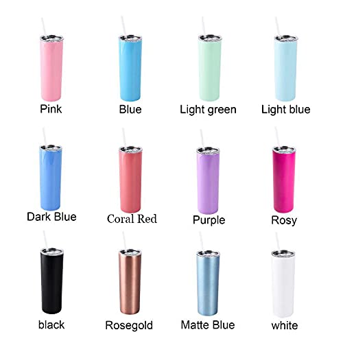 Rubin Personalized Tumbler Laser Engraved Customized Cup Name/Title - 20 Oz Stainless Steel - Includes Straw And Lid - Vacuum Insulated Gift For Bride, Bridal Party, Birthday, Teacher (Rosegold) #TOP5