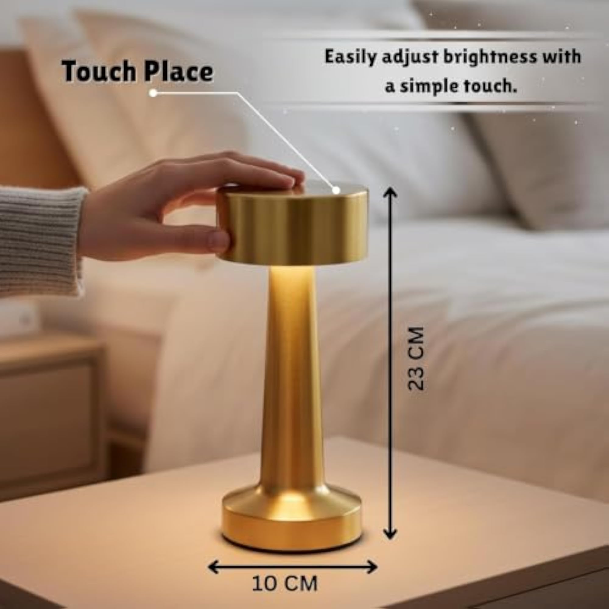 Modern Cordless LED Desk Lamp with Touch Sensor