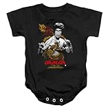 Bruce Lee Golden Year of The Dragon Unisex Infant Snap Suit for Baby (6 Months) Black