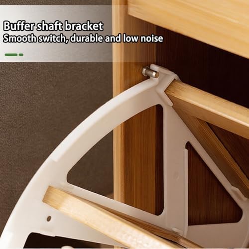 Shoe Storage Bench with Padded Cushion - Wooden Entryway Organizer Rack for Shoes, Seating & Storage - Stylish Black Shoe Bench for Living Room, Hallway, Entryway (50 * 24 * 44cm)