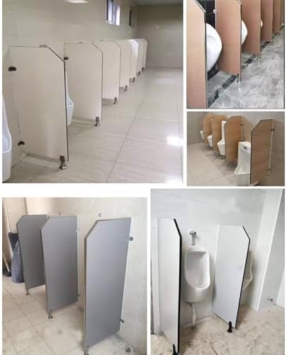 Men's Urinal PartitionFloorMounted Privacy Baffle for Public Restrooms Stainless Steel Corner Code Ideal for Bathrooms Hotels and Commercial Spaces (1 Piece)