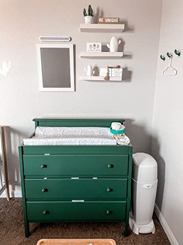 Dream On Me Mason Modern Changing Table With Free Changing Pad In Olive, Three Spacious Drawers, Made Of New Zealand Pinewood, Includes 1" Mattress Pad And Anti-Tipping Kit #TOP7