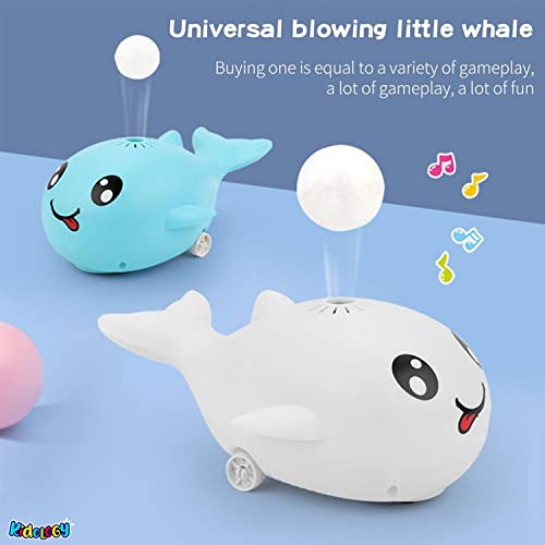 Image of KIDOLOGY Floating Balls Little Whale Toy, Electric Air Blowing Floating Ball Toys, Unique Birthday Party Gifts for Boys, Girls, Kids, Children Aged 3+ (White)