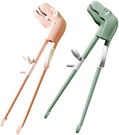 2Pcs Dinosaur Children Learning Chopsticks Training Chopsticks Easy to Use Right Learning Chopsticks for Children Kids Beginners