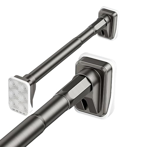 Barre de douche extensible 190-260 cm tringle de douche réglable gris acier inox