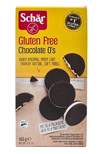 Dr. Schar Gluten Free Chocolate o's (Cocoa Sandwich Cookies), 165g
