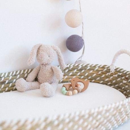 Cambiador de fibra natural para bebés con colchón
