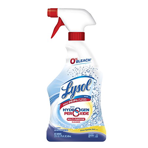 Image of Lysol, Bleach Free Hydrogen Peroxide Multipurpose Cleaner Spray Blue, Citrus Sparkle Zest, 22 Fl Oz