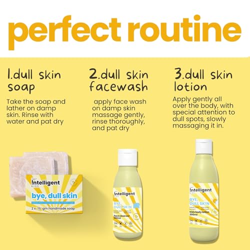 Image of Tuco Kids Dull Skin Soap (60 gm x 2), Face Wash (100 ml) & Dull Skin Body Lotion (200 ml) | Safe For Kids ages 2-5, 4-10, 10-15 years | Paraben Free & Sulfate Free | 420 gm-Pack of 3