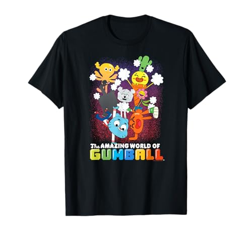 The Amazing World of Gumball Colorful Characters Cartoon T-Shirt