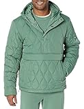 Picture of Amazon Essentials Men's Anorak Hooded Quarter-Zip Puffer Coat, Sage Green, Medium