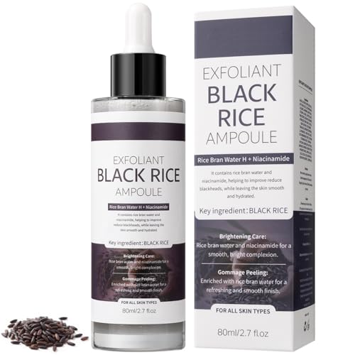 Image of Peel Shot Glow Black Rice Exfoliant Peeling Ampoule, Soft Exfoliating Brightening Serum, Face and Body Scrub, Facial Exfoliator, Deep Hydration, 80ml