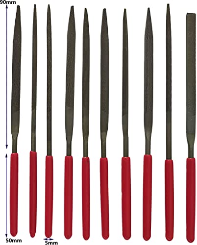 Image of Inditrust 10Pcs Needle File Set Files for Metal Glass Stone Jewelry Wood Carving Craft Tool (3x140mm)