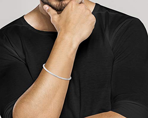 Miabella Solid 925 Sterling Silver Italian 3Mm Snake Chain Bracelet For Women Men Teen Girls, Charm Bracelet, Made In Italy (Length 6.5 Inches (X-Small)) #TOP3