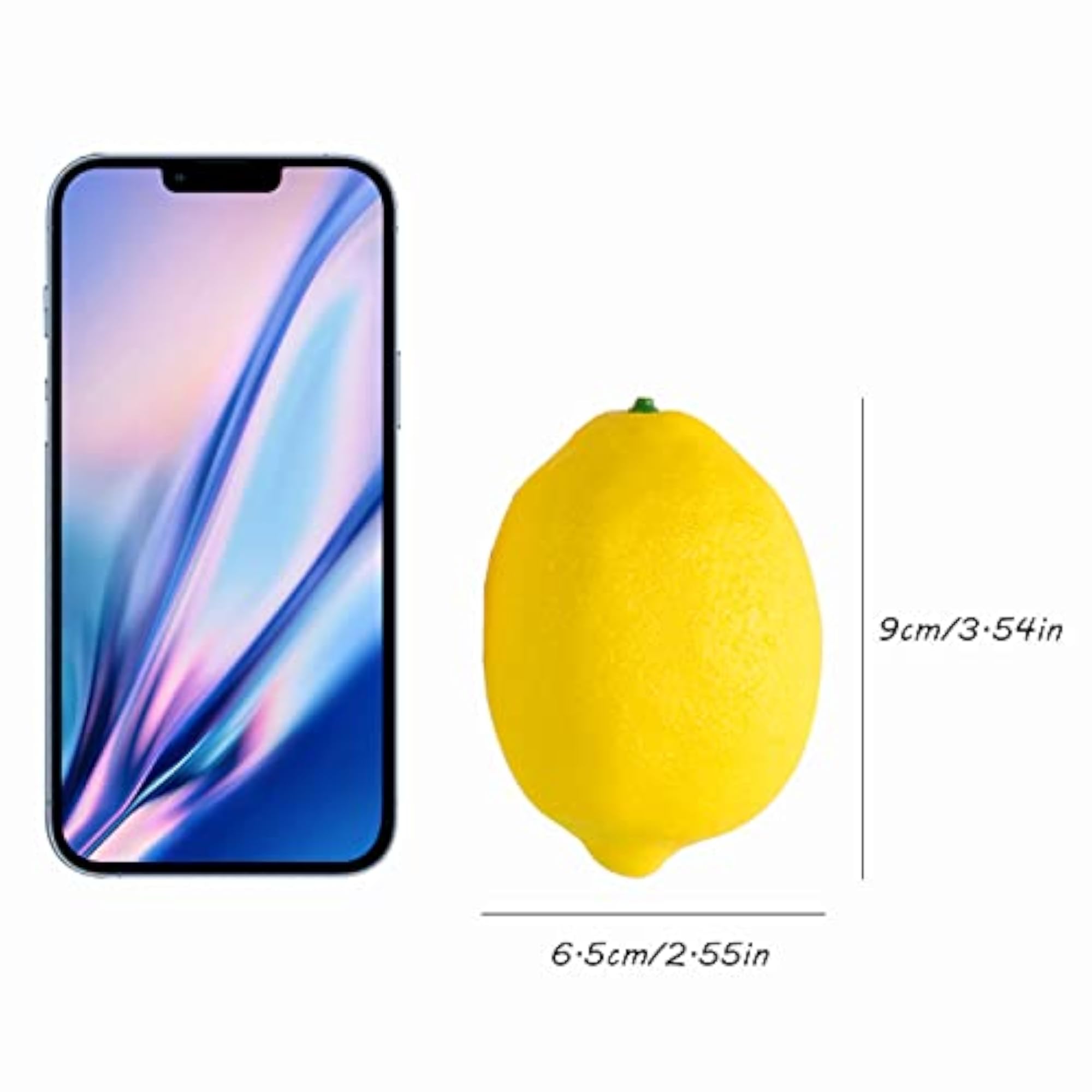 12 pcs Fake Lemons Decorative Fruit Tray