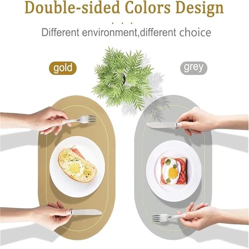 Set de table imperméable en similicuir lavable d'un coup d'éponge