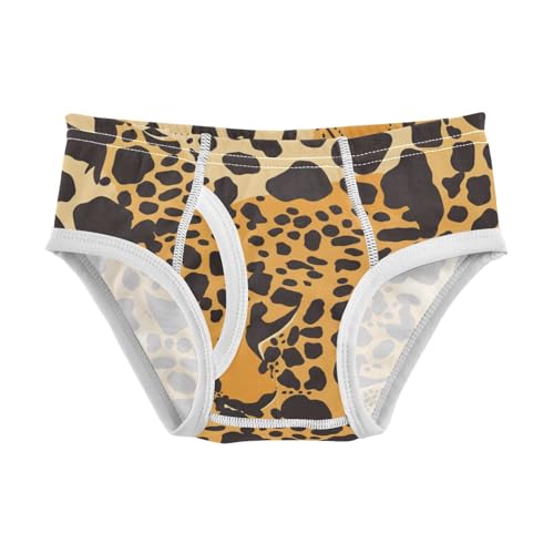 KLL Abstract Leopard Cheetah Skin Shapes Toddler Boys Cotton Underwear Briefs Breathable Children Undies