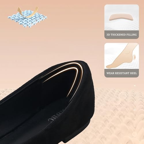 Flats Shoes Women Comfort Pointed Toe Suede Dress Shoes Cute Rhinestones Work Flat Shoe Slip On Casual Flats for Women3