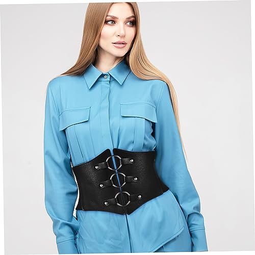 2Pcs Women Wide Waist Corset Belts Dress Cinch Belt for Versatile Fashion Comfortable PU Material Heart Fits3