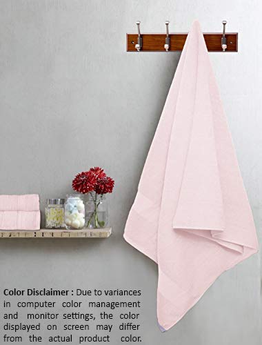 Glamburg Ultra Soft 8-Piece Towel Set - 100% Pure Ringspun Cotton, Contains 2 Oversized Bath Towels 27X54, 2 Hand Towels 16X28, 4 Wash Cloths 13X13 - Ideal For Everyday Use, Hotel & Spa - Pink #TOP5