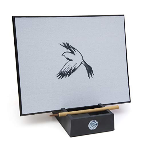 Grand tableau Zen Satori – Peinture à l'eau, pratique de la méditation et de la pleine conscience, comprend (3) pinceaux à eau, fournitures de peinture et d'art,...