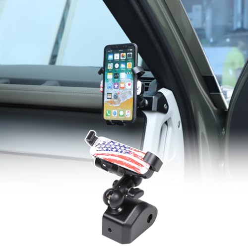 JONKOKO Alumium Alloy Dashboard Side Mobile Phone Holder Trim Compatible with Land Rover Defender 90 110 130 2020-2024 Car Central Control Car Phone Mount (Style C, Right)