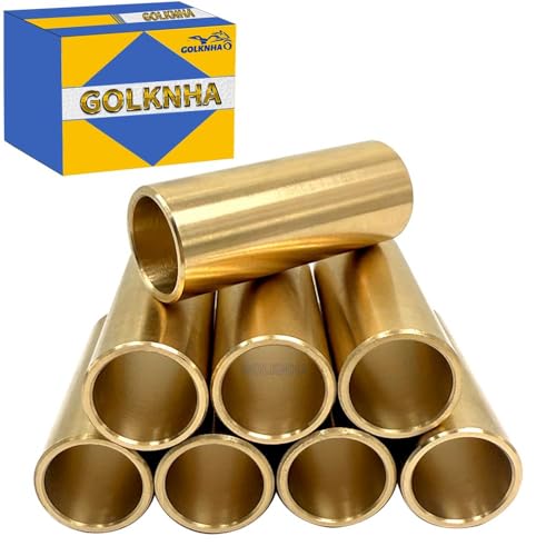 GOLKNHA 8 Pcs Leaf Spring Bushing Kit for Trailer Axle, Brass Shackle Bushings, Double Eye Springs, ID 9/16