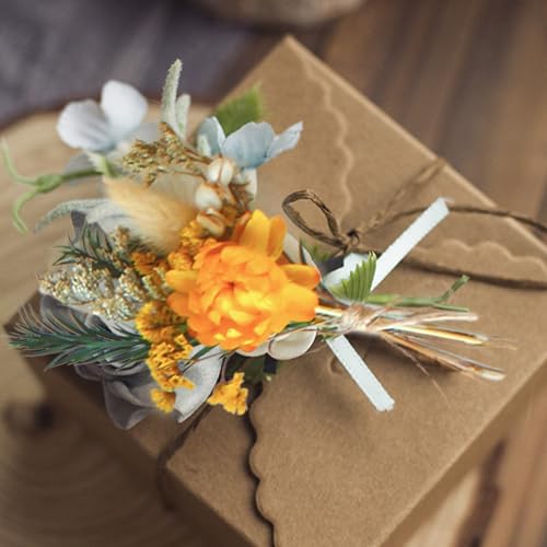 Lithyc 10Bündel Getrocknete Blumen Deko - Mini Trockenblumen Zum Basteln - Trockenblumen Kleine SträUßE - Geeignet FüR Vasen, Kunsthandwerk, Korsagen, Hochzeiten, DIY Foto Requisiten Dekoration, Etc