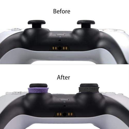 Image of MOLOPPO 8PCS Precision Rings kit for PS4,for PS5, for Xbox, for PS5 Accessories, for Xbox Accessory, Gaming Accessories(Black /Purple)