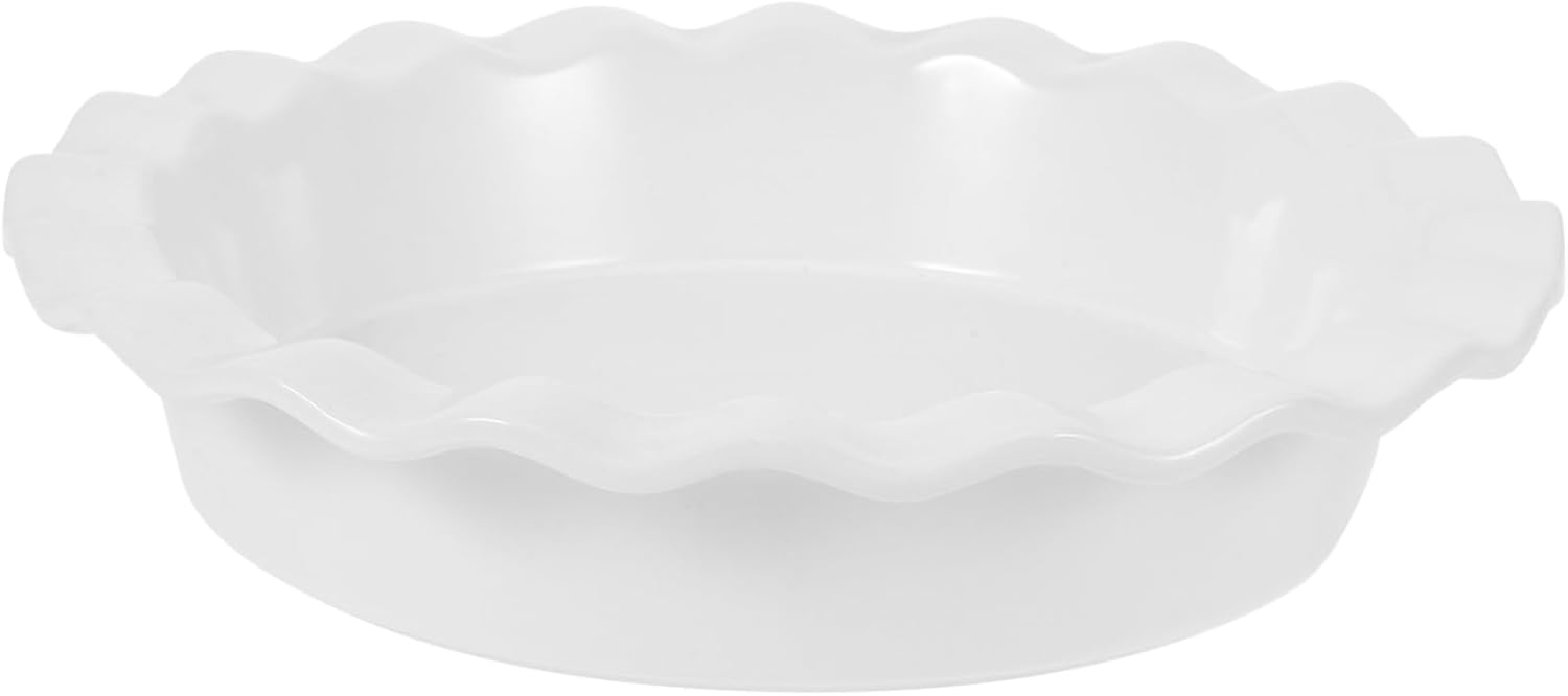 PRETYZOOM 1piece Ceramic Dish for Baking Tarts and Pizza Non-stick Round Bakeware for Oven Use Easy to Clean and Store Versatile Baking Pan for Fruit Pies and Quiches