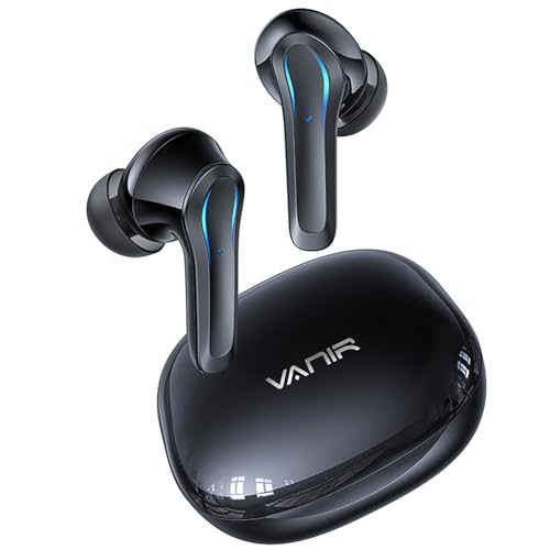 Image of VANIR Wireless Bluetooth Earbuds with AI Intelligent Noise Cancellation, Bluetooth Headphones for Calls with Noise Reduction, in-Ear Headphones, IP55 Waterproof, 30 Hours of Playback