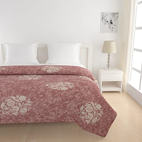 Image of Swayam Double Size AC Comforter | 254 cm X 228 cm | Brown, 150 GSM | Comes with Health Layer : Prevents oozing Out of Fibre