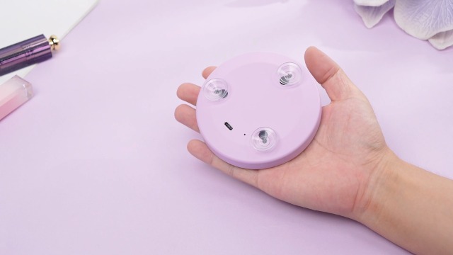 Magnifying Mirror with Light 30x, Small Travel Magnifying Mirror with Suction Cups, Rechargeable 4inch Lighted Dimming Magnified Pocket Makeup Mirror with 30X Magnification