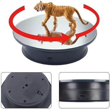Rotating Display Stand Electric 360° Rotating Turntable Adjustable Speed 5kg Load Display Turntable,For Displaying Jewelry And Watches