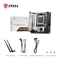 MSI MPG B650I Edge WiFi Mainboard, Mini-ITX - Unterstützt Ryzen 9000, 8000 & 7000 Serie Prozessoren, AM5-8 Phasen 80A VRM, DDR5 Memory Boost 6600+MHz/OC, 1 x PCIe 4.0 x16, 2 x M.2 Gen4, Wi-Fi 6E – Ansicht 7