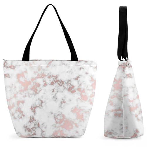 Sac à main pour femme marbre blanc et rose grand sac à bandoulière