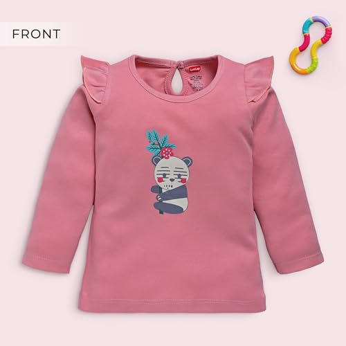 Image of LuvLap Baby Girls 100% Cotton Full Sleeve Girls Top, Pack of 02