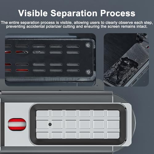 300W Universal Phone Screen Glass Heating Separator Tool, 160mm x 55mm, with Dual Suction Cups for Easy Repair and Safe Screen Removal, Perfect for DIY Fixes