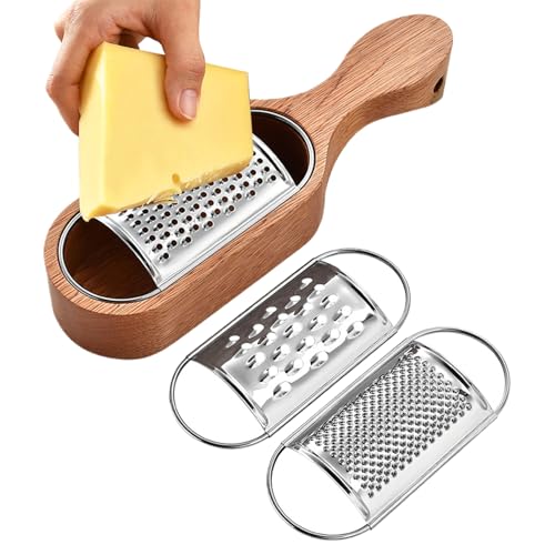 Trituradora De Queso - 1 Juego De Trituradora De Limón De Mano De Metal Con Accesorio Para | Rallador De Queso Manual Antideslizante Para Zanahoria, Ajo, Mantequilla Vegetal, Comida, Chocolat