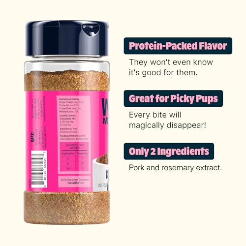 Image of Bark in the Belly Pork Dog Food Topper - Limited Ingredient Blend with Real Pork & Rosemary - Shake & Sprinkle Meal Mixer for Dogs of All Breeds and Life Stages