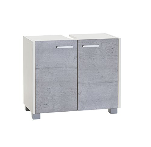 Schildmeyer Under Sink Cabinet, Wood, White, Stone Grey, 30 x 59.7 x 50.9 cm Main Image Small