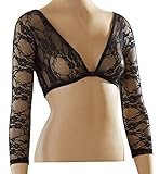 Sleevey Wonders Basic 3/4 Length Lace (1X-Plus, Black)