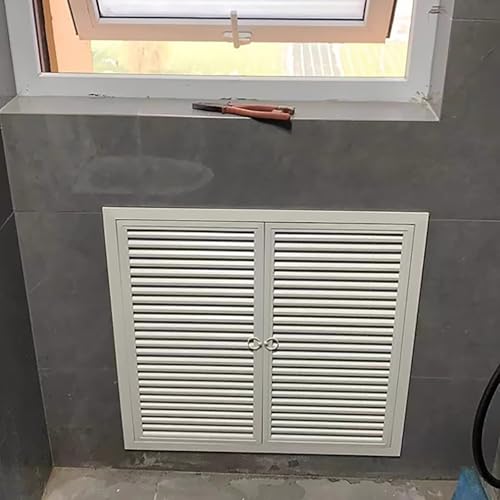 HDYZJQ Panel de Acceso a Espacio de Acceso con Puerta Doble, Rejilla de ventilación de Aluminio para Pared Lateral, Puerta de inspección de Servicios públicos(WxH 110x50 cm (43x20in))
