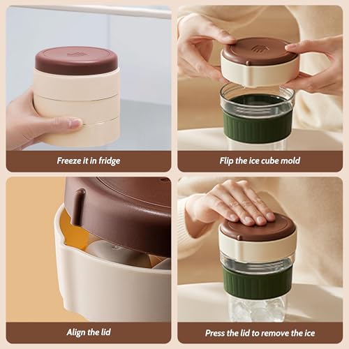 Vaso para Cubos de Hielo con Tapa y Moldes 380ml miniatura 5