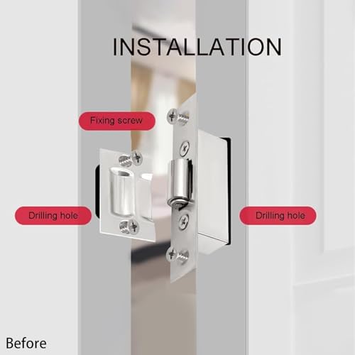 INCREWAY 1 Set verstellbarer geräuschloser Rollenschnäpper Türkugelschnäpper mit Schließblech für Schranktür