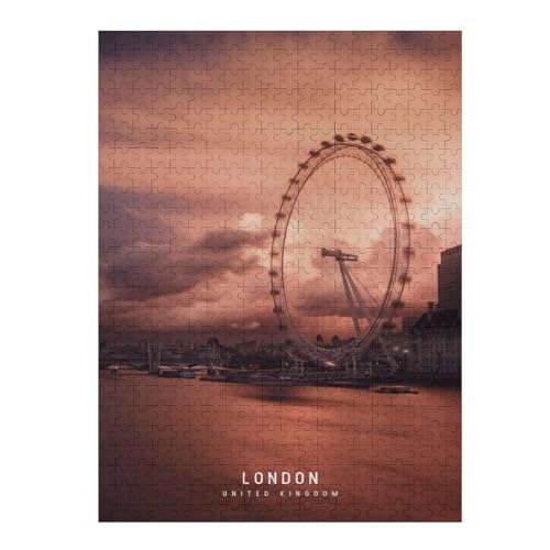 Puzzle Thématique London Eye Sunset pour Adultes, 500 PCS