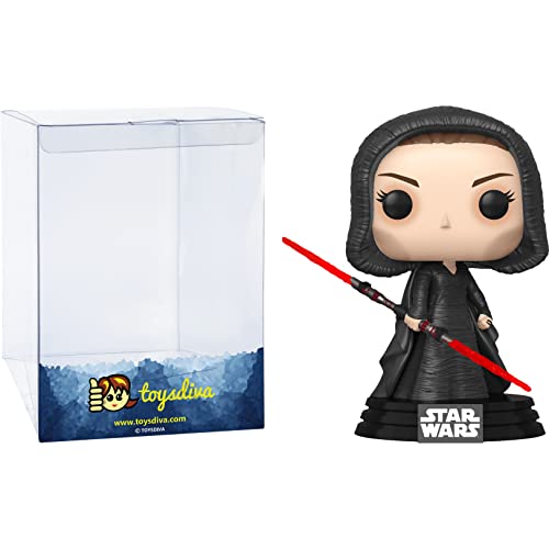 Dark Side Rey: Fun Ko P O P ! Vinyl Figurine Bundle With 1 Compatible 'Toysdiva' Graphic Protector (359 - 47989 - B)