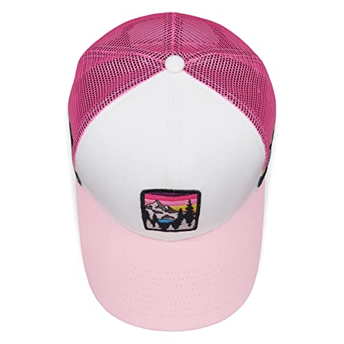 Grace Folly Womens Trucker Hat- Usa (Pink Alpine) #TOP4