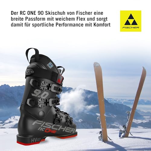 Fischer RC One 9.0 Flex 90 Ski Boots Alpine Ski Boots for Beginners to Good Skiers (Black, MP26.5 EU41 1/3) - Image 2